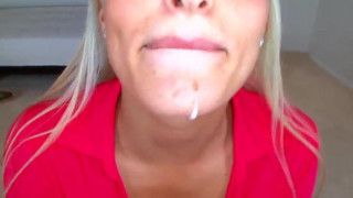 Macy swallows a load during her Amateur Allure audition. Macy swallows a load during her Amateur Allure audition.
