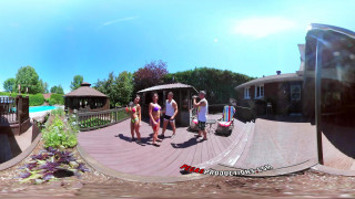 3-Way Porn - Group Orgy by the Pool in Public 360 3-Way Porn - Group Orgy by the Pool in Public 360