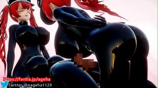 顔面騎乗しながらパイズリ