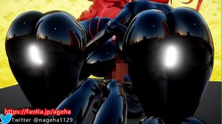 ふたなりダブルパイズリ 尻アングル ふたなりダブルパイズリ 尻アングル